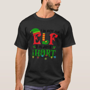 T-shirt Je Ne Suis Pas Un Elfe Juste Court Drôle Noël Homm