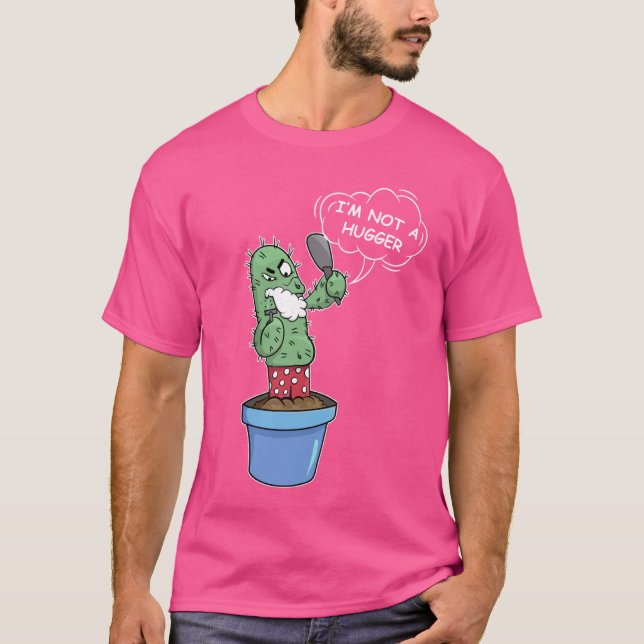 T-shirt Je ne suis pas un grand Sarcastic Cactus Tee Hallo (Devant)