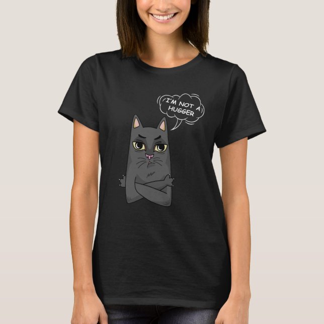 T-shirt Je ne suis pas un gros Tee Bored Chat Sarcastique  (Devant)