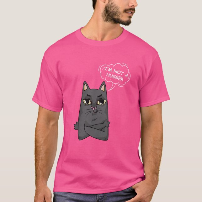 T-shirt Je ne suis pas un gros Tee Bored Chat Sarcastique  (Devant)