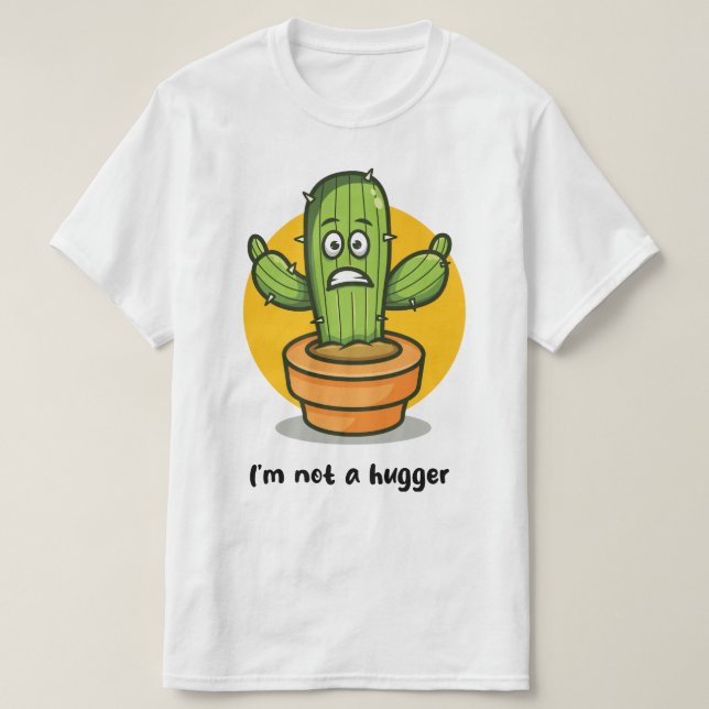 T-shirt Je ne suis pas un hugger (Design devant)