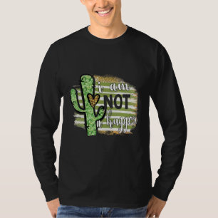 T-shirt Je Ne Suis Pas Un Hugger Tee Cactus Sarcastique Év