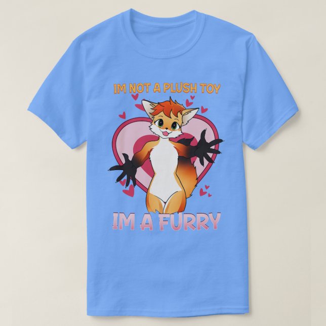 T-shirt Je ne suis pas un jouet peluche Je suis un I Furri (Design devant)