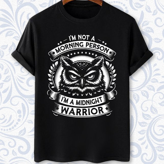 T-shirt Je ne suis pas un oiseau de nuit (Créateur téléchargé)