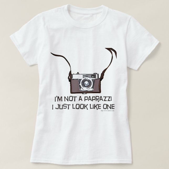 T-shirt Je ne suis pas un paparazzi (Design devant)