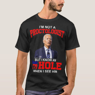 T-shirt Je ne suis pas un proctologue, mais je sais le tro