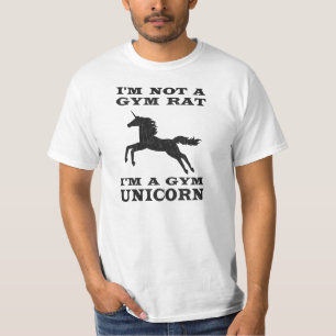 T-shirt Je ne suis pas un rat de gym Je suis un licorne de