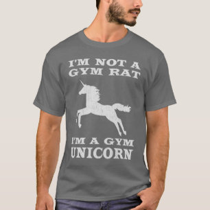 T-shirt Je ne suis pas un rat de gym Je suis un licorne de