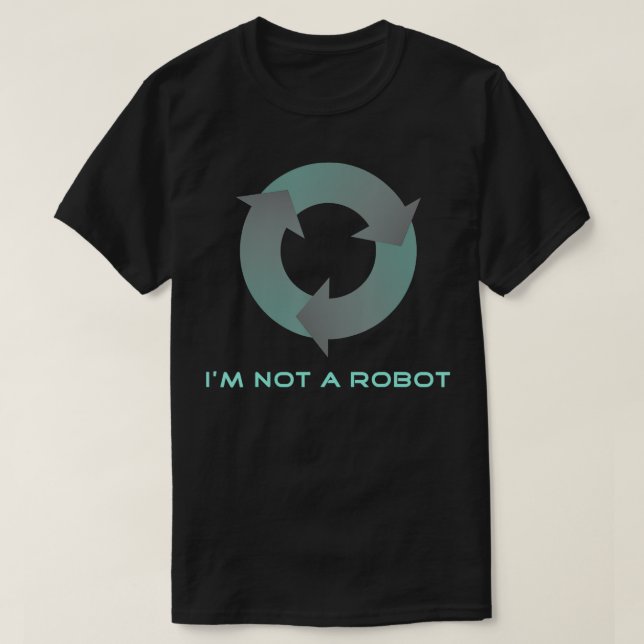 T-shirt Je ne suis pas un robot (Design devant)