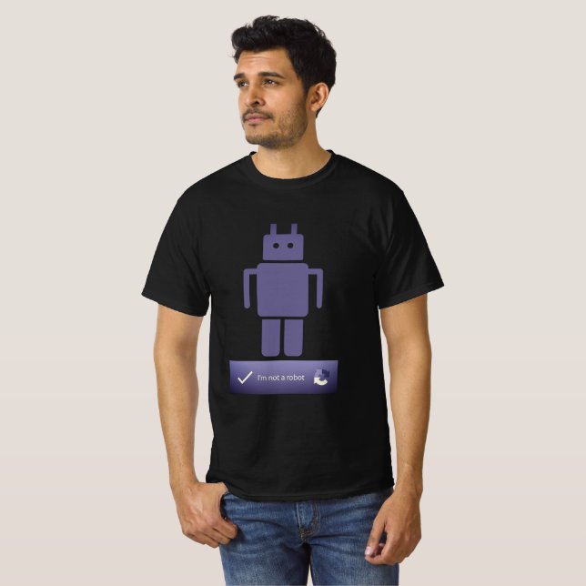 T-shirt Je ne suis pas un robot - CAPTCHA (Devant entier)