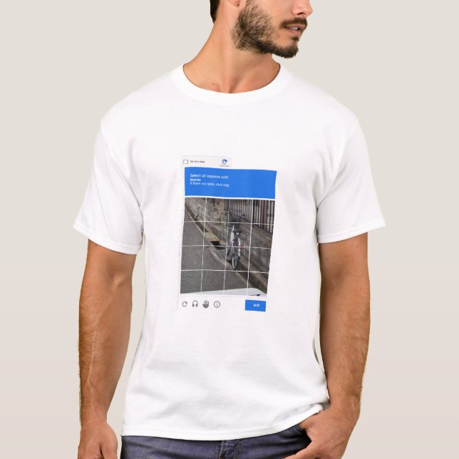 T-shirt Je ne suis pas un robot - Défi CAPTCHA (Devant)