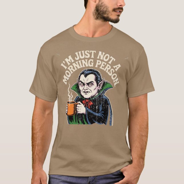 T-shirt Je ne suis pas une personne du matin (Devant)