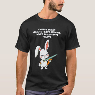 T-shirt Je ne suis pas végan parce que j'aime les animaux