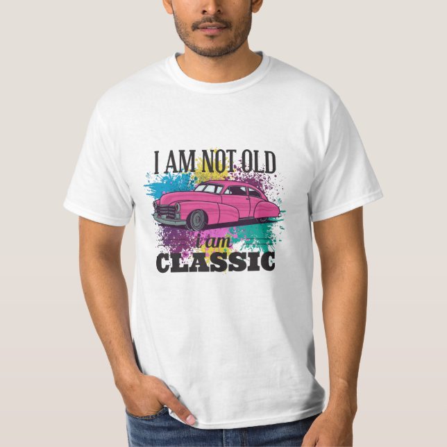 T-shirt Je ne suis pas vieux Je suis classique Grungy Colo (Devant)