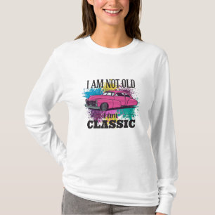 T-shirt Je ne suis pas vieux Je suis classique Grungy Colo