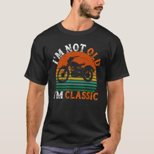 T-shirt Je ne suis pas vieux, je suis classique  Moto Vint