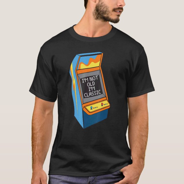 T-shirt Je ne suis pas vieux Je suis classique Retro Jeux  (Devant)
