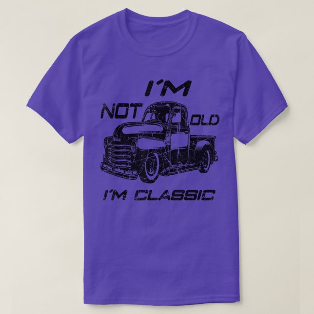 T-shirt Je ne suis pas vieux Je suis classique Retro Vinta (Design devant)