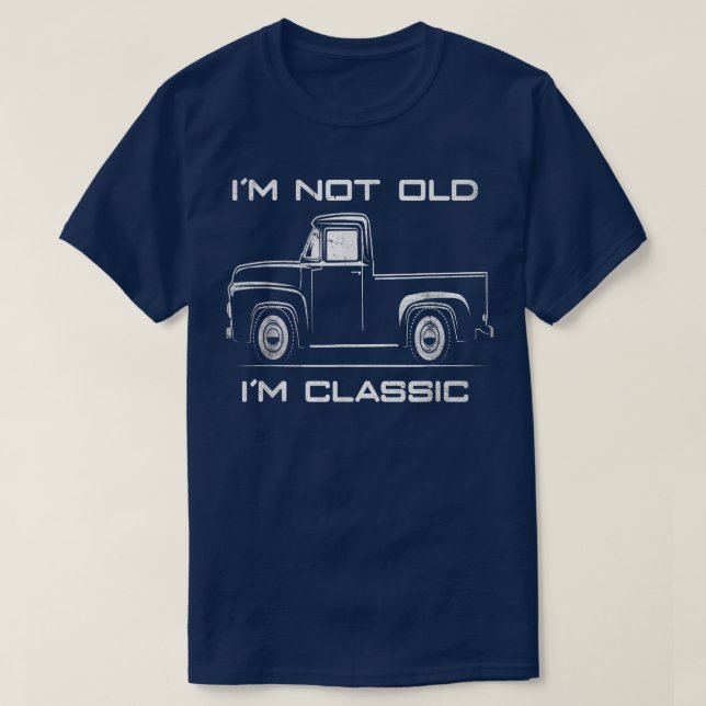 T-shirt Je ne suis pas vieux Je suis classique Retro Vinta (Design devant)