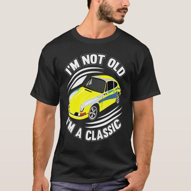 T-shirt Je ne suis pas vieux Je suis classique voiture gra (Devant)