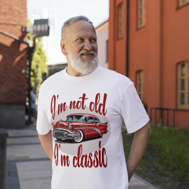 T-shirt Je ne suis pas vieux Je suis classique voiture rou (Créateur téléchargé)