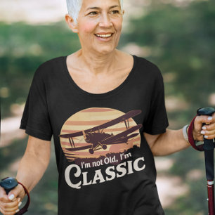 T-shirt Je ne suis pas vieux Je suis classique Vol avec st