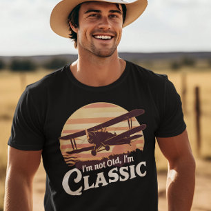 T-shirt Je ne suis pas vieux Je suis classique Vol avec st