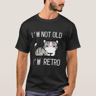 T-shirt Je ne suis pas vieux Je suis rétro Funny Pixelart 