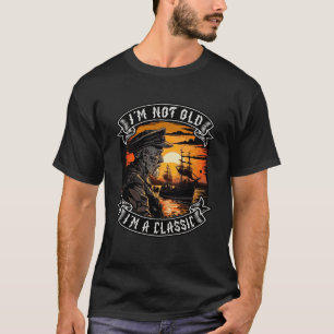 T-shirt Je Ne Suis Pas Vieux Je Suis Un Bateau De Batterie