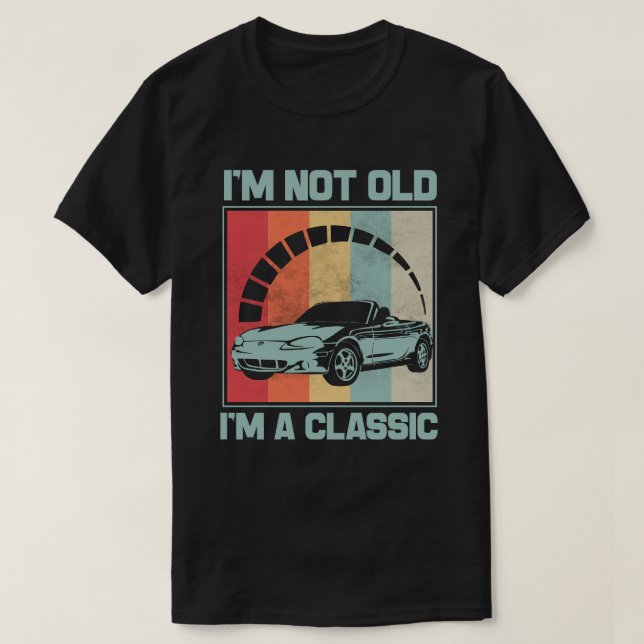 T-shirt Je ne suis pas vieux Je suis un classique -MAZDA M (Design devant)