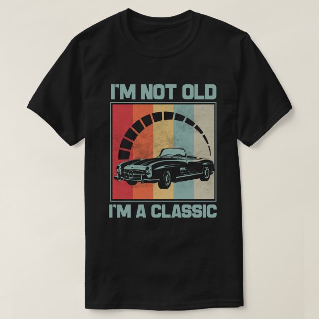 T-shirt Je ne suis pas vieux Je suis un classique -MERCEDE (Design devant)