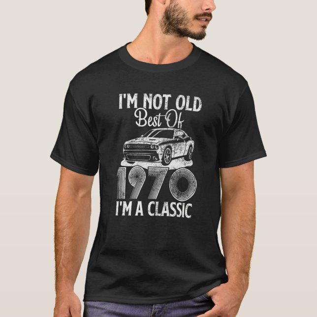 T-shirt Je ne suis pas vieux, je suis une voiture drôle cl (Devant)