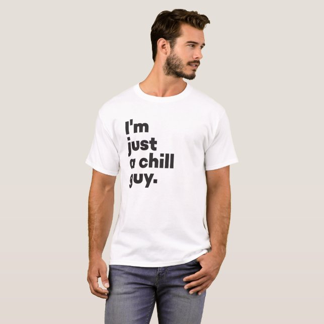 T-shirt Je ne suis qu'un gars froid (Blanc) (Devant entier)