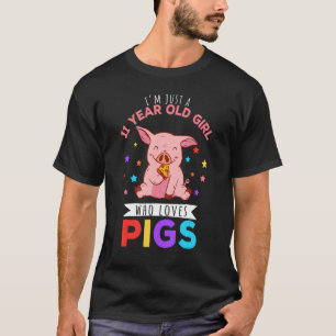 T-shirt Je ne suis qu'une fille de 11 ans qui aime les por