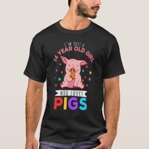 T-shirt Je ne suis qu'une fille de 14 ans qui aime les por