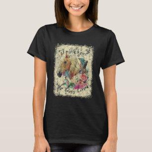T-shirt Je ne suis qu'une fille qui aime l'animal du cheva