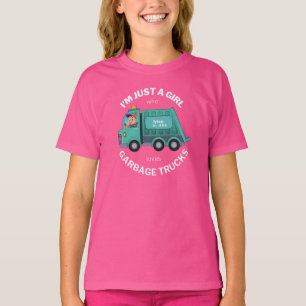 T-shirt Je ne suis qu'une fille qui aime les camions poube