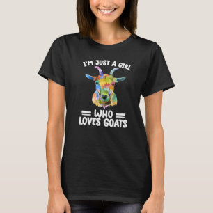 T-shirt je ne suis qu'une fille qui aime les chèvres éleve