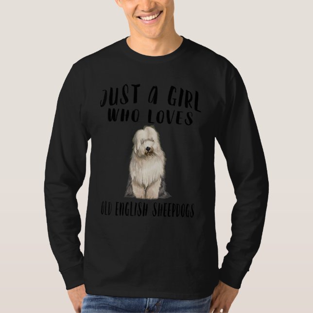 T-shirt Je Ne Suis Qu'Une Fille Qui Aime Les Vieux Chiens  (Devant)