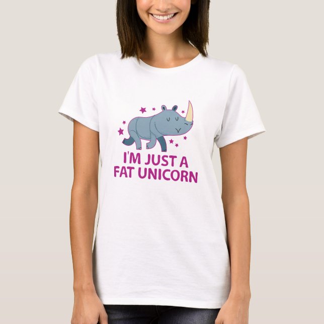 T-shirt Je ne suis qu'une grosse licorne (Devant)
