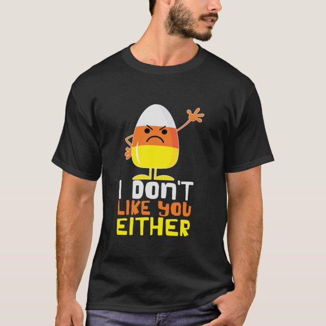 T-shirt Je ne t'aime pas non plus Funny Halloween Candy Co (Devant)