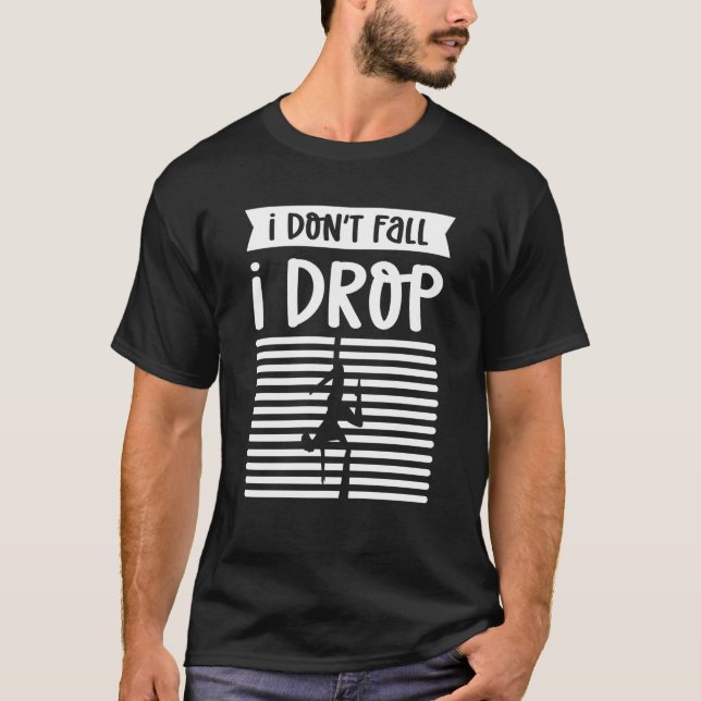 T-shirt Je ne tombe pas je chute Contorsion aérienne Soie  (Devant)
