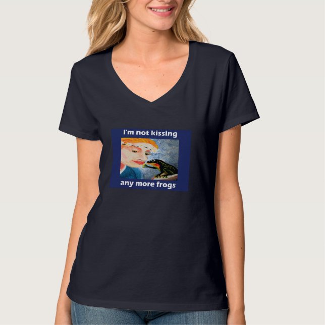 T-shirt Je ne vais plus embrasser de grenouilles (Devant)