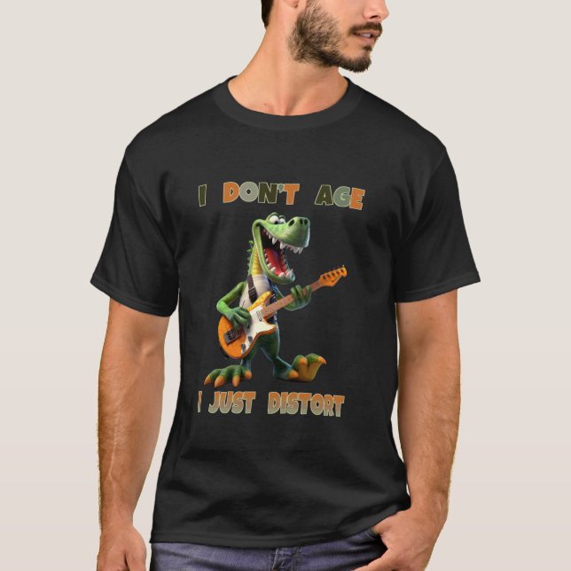 T-shirt Je ne vieillis pas, je déforme simplement le dinos (Devant)
