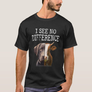 T-shirt Je ne vois aucune différence végane végétarien va