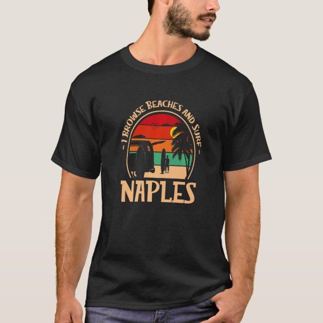 T-shirt Je Parcoure Les Plages Et Le Surf 1 (Devant)