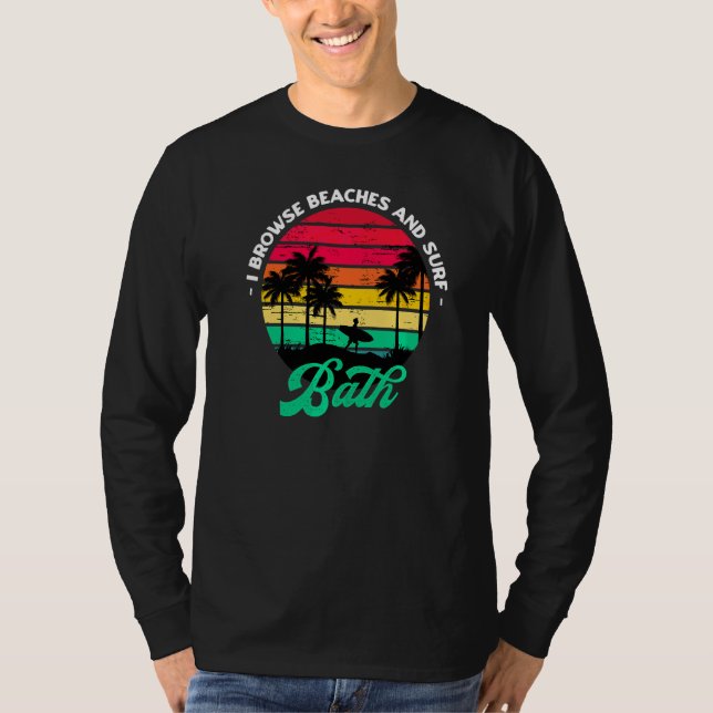 T-shirt Je Parcoure Les Plages Et Surf Bain Surf Maine Sur (Devant)