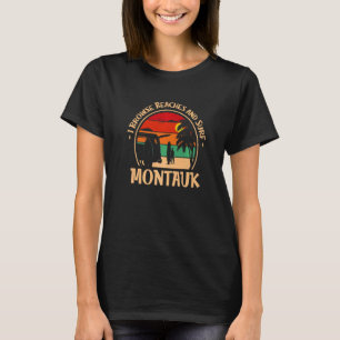 T-shirt Je Parcoure Les Plages Et Surf Montauk Surfing Sur