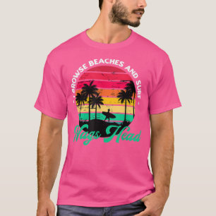 T-shirt Je parcoure les plages et Surf Nags Head Surfing N