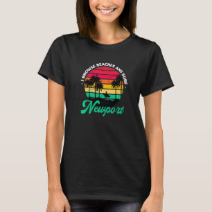 T-shirt Je Parcoure Les Plages Et Surf Newport Surfing Rho